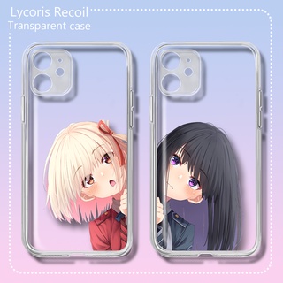 เคสโทรศัพท์มือถือแบบใส กันกระแทก กันรอยกล้อง ลายอนิเมะ Lycoris Recoil Nishikigi สําหรับ iP 13promax 11pro XR 8Plus