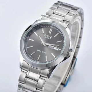 MTP-1239D-2A ผู้ชายวันที่สัปดาห์ Dual ปฏิทิน WaterProof สแตนเลส Causal Bussness นาฬิกา 38 มม.