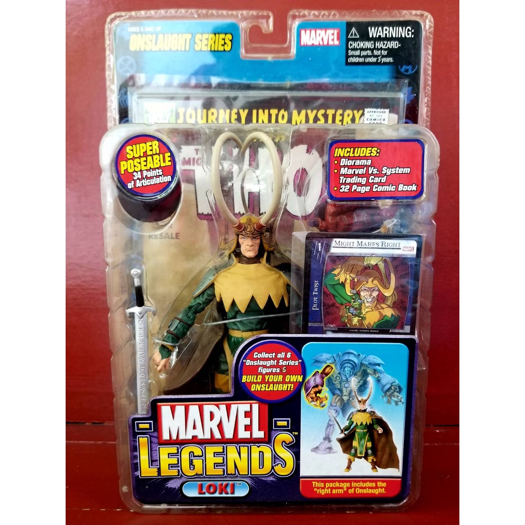 [ULTRA RARE] MARVEL LEGENDS TOY BIZ : MARVEL LEGENDS SERIES 13 ONSALAUGHT SERIES : LOKI  (2006) แพคค