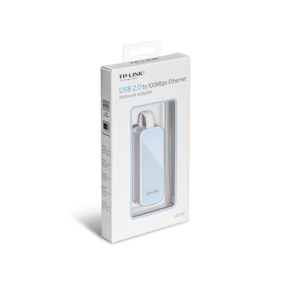 อะแดปเตอร์เครือข่ายอีเธอร์เน็ต TP-Link UE200 USB 2.0 ถึง 100Mbps