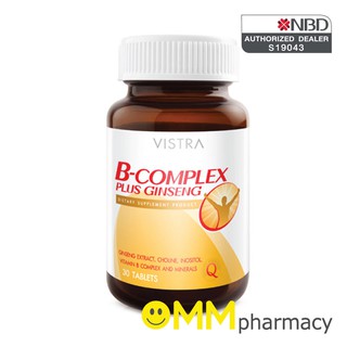 VISTRA B-Complex Plus Ginseng 30 เม็ด