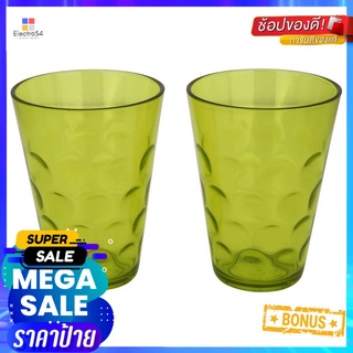 แก้วน้ำ PS 280ml SN DOT แพ็ค 2 ใบ เขียวPS TUMBLER 280ml SN DOT PACK 2 GREEN