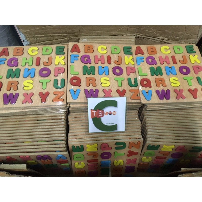 จิ๊กซอว์กระดานไม้ ABC Jigsaw/ABC Puzzle ชุดของเล่นจิ๊กซอว์ ABC