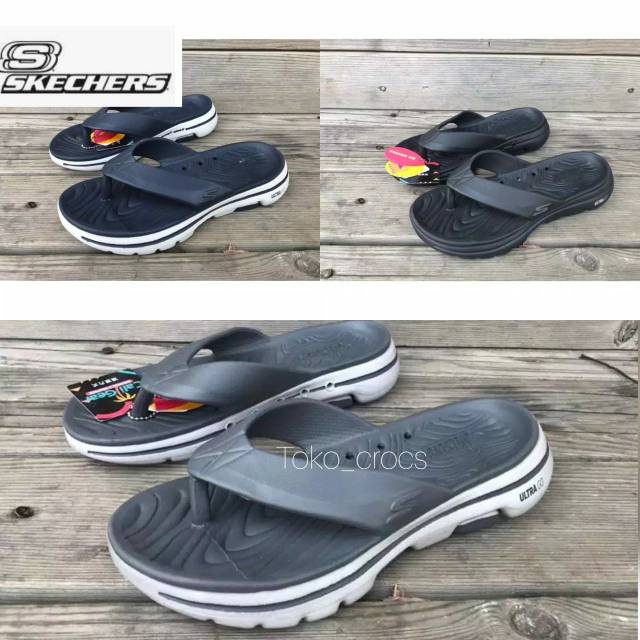 SKECHERS MENS GO WALK 5 CALIGEAR SANDALS / รองเท้าแตะ Skechers