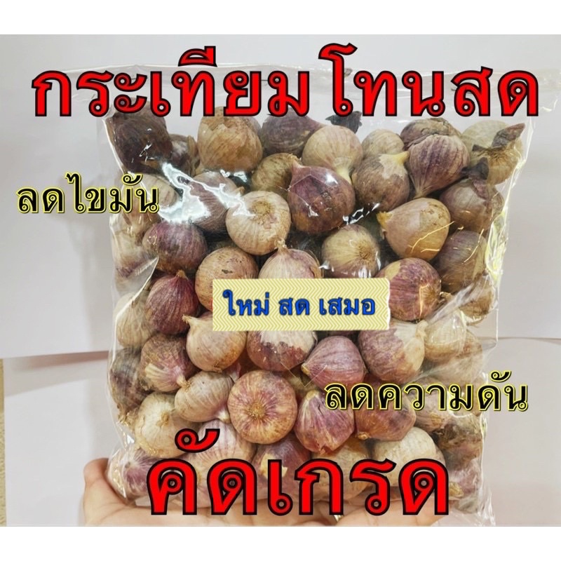 กระเทียมโทนสด คัดเกรด เม็ดใหญ่ จ้า ขนาด500กรัมและ 1กิโลกรัม