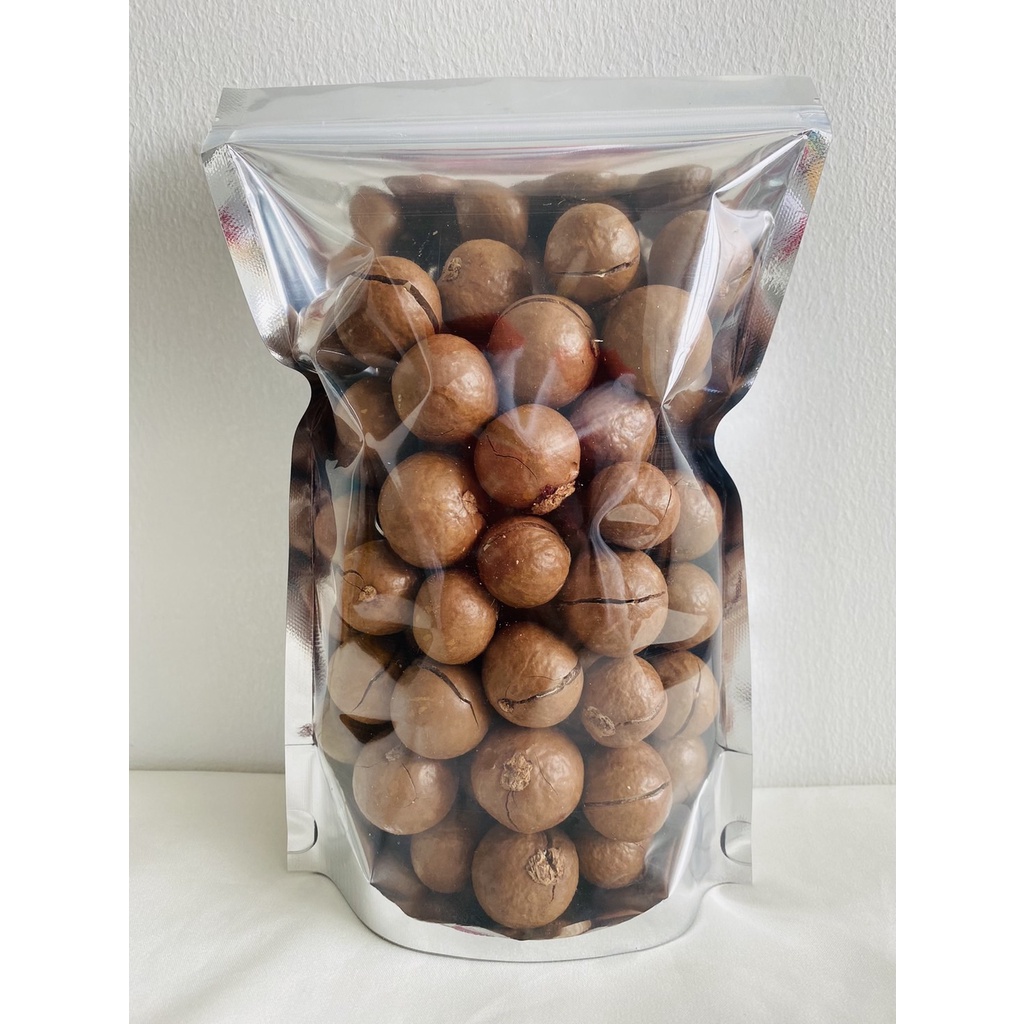 แมคคาเดเมียกะลา อบพร้อมทาน (ขนาด 500g , 1kg.)