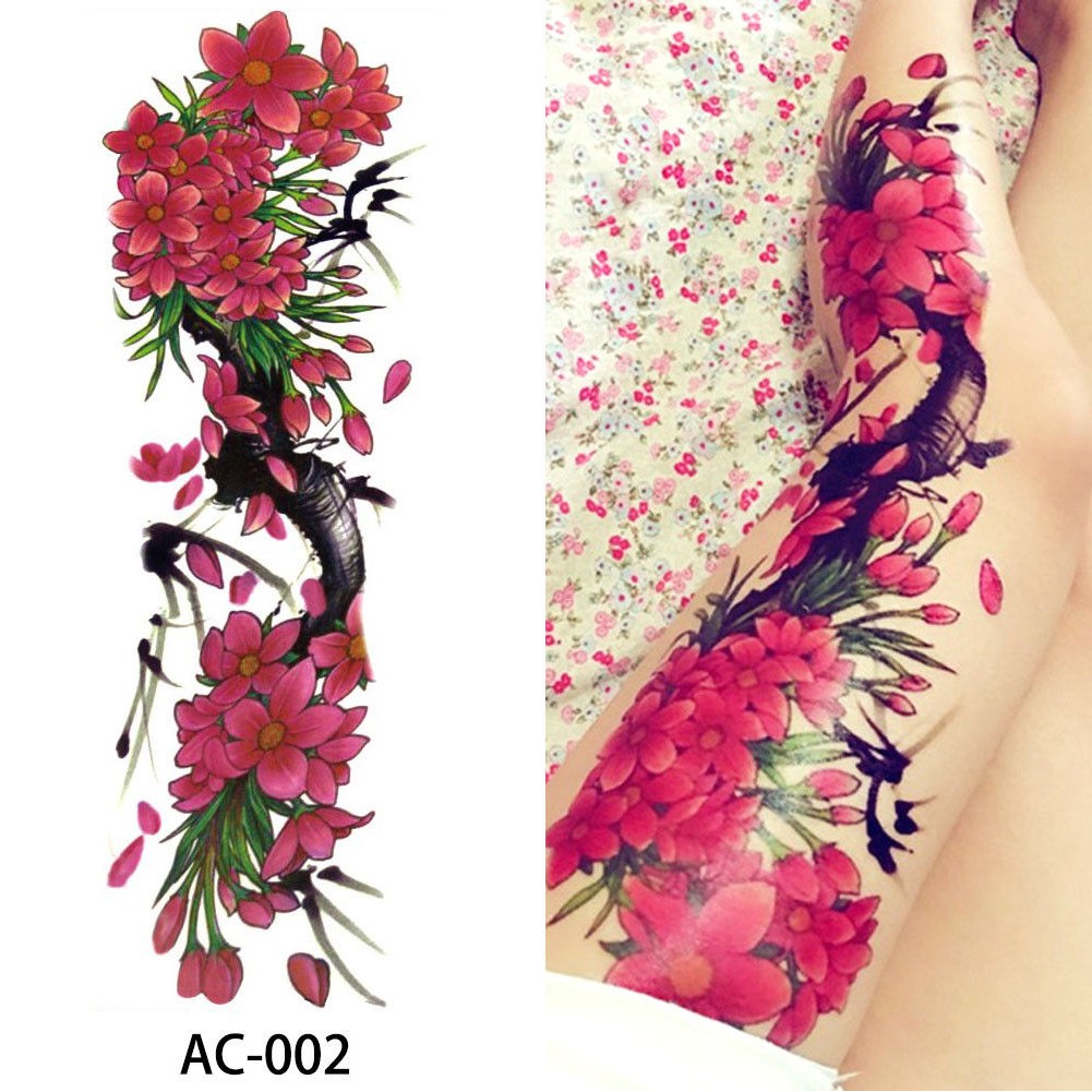 สติกเกอร์รอยสักชั่วคราวลายดอกไม้ รูปที่ 7