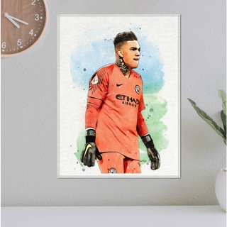 โปสเตอร์ ผ้าแคนวาส เอเดอร์สัน  Ederson ภาพวาด ศิลปะ นักบอล นักฟุตบอล