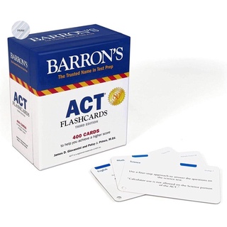 BARRONS ACT FLASHCARDS: 400 CARDS TO HELP YOU ACHIEVE A HIGHER SCORE