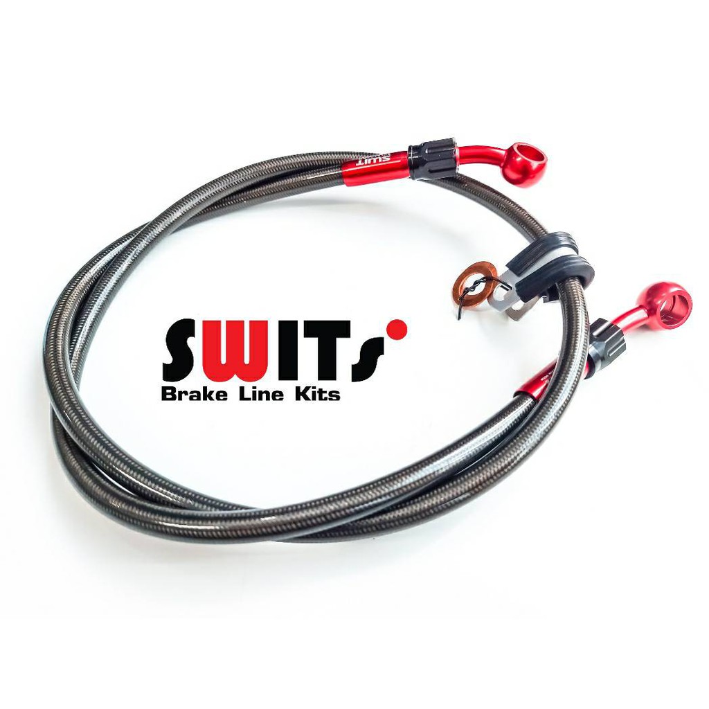 สายถักน้ำมันเบรก 22นิ้ว สายดำ/หัวแดงดำ กดดูรายละเอียดของรุ่นที่ใส่ได้คะ Swits100%