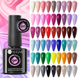 Ur SUGAR ยาทาเล็บเจล UV 7 มล. สีชมพู สีฟ้า สีม่วง 1 ขวด