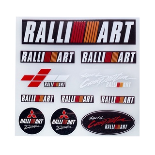 Ralliart สติ๊กเกอร์โลโก้ 3D PU Polymer สําหรับติดตกแต่งรถยนต์ Mitsubishi