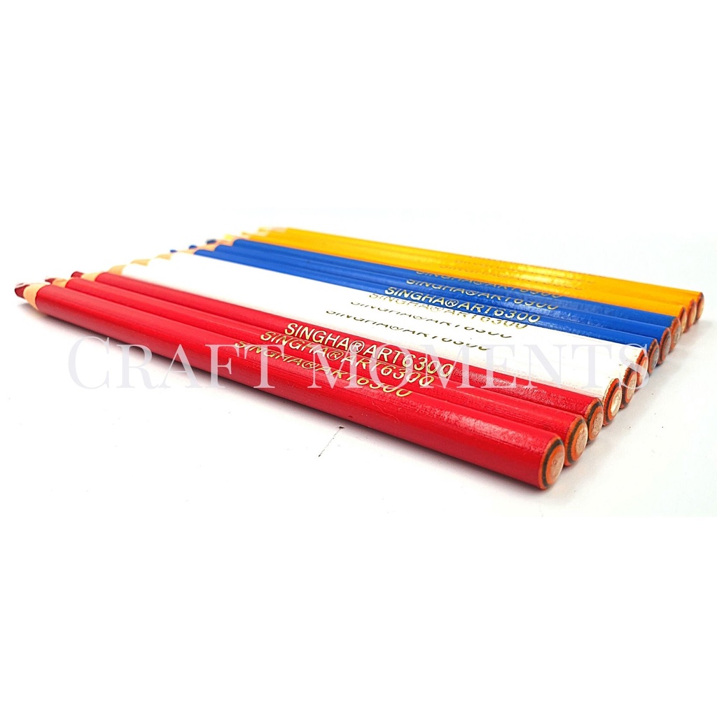 CRAFT MOMENTS: ดินสอเขียนผ้า ดินสอชอล์ก ชอล์คเขียนผ้า DERMATOGRAPH ตราสิงห์ ขีดผ้า GARMENT PENCIL CHALK ราคา ถูกที่สุด ดีลบีเคเค แกลเลอรีภาพที่ 3
