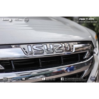 ครอบโลโก้ Isuzu 2020 Iron bar ไอร่อนบา สีเทาดำ