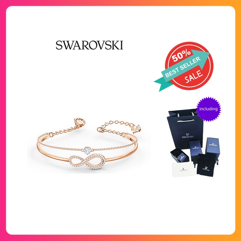 Infinity Jewelry Swarovskiแท้ สร้อยข้อมือ สร้อยข้อมือผญ swarovski กำไล SWAROVSKI INFINITY Bracelet swarovski กำไลข้อมือ