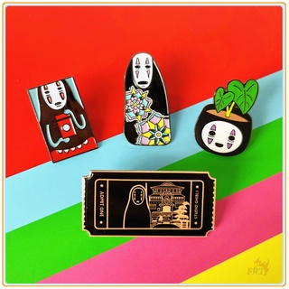 ★ เข็มกลัด No Face Man Spirited Away สําหรับผู้ชาย ★ 1 ชิ้น การ์ตูน ฟิล์ม ตั๋ว ดอกไม้ Doodle เคลือบ Pins กระเป๋าเป้สะพายหลัง กระดุม เข็มกลัด