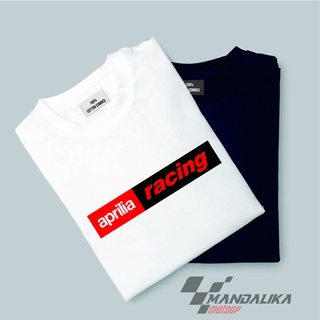 เสื้อยืดคอกลมเสื้อเชิ้ต คอกลม พิมพ์ลาย Aprilia racing team mandalikaS-5XL