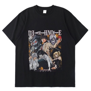 เสื้อยืด พิมพ์ลายอนิเมะ Death Note สําหรับผู้ชาย 2022#39; s Clothing Manga Yagami Light Misa เสื้อยืด พิมพ์ลายกราฟฟิคมัง