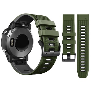 สายนาฬิกาข้อมือยาง กันน้ํา สองสี สําหรับ Garmin Tactix 7 Pro Delta Solar Marq 2 Strap 26 มม. 22 มม.