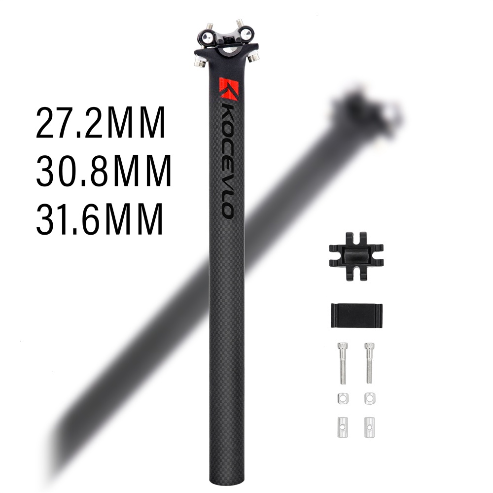 Kocevlo หลักอาน คาร์บอนไฟเบอร์ 3K 27.2 30.8 31.6 400 มม. สําหรับจักรยานเสือภูเขา