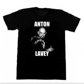 [100% Cotton] เสื้อยืด พิมพ์ลาย Anton LaVey Snake 58 Satan Pentagram Witch GBgdbd25CKcnjf74 สไตล์คลาสสิก