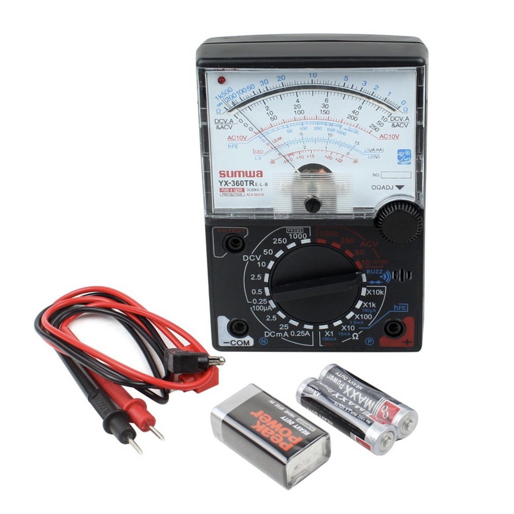 มิเตอร์วัดกระแสไฟ มัลติมิเตอร์แบบเข็ม [multitester fuse & diode