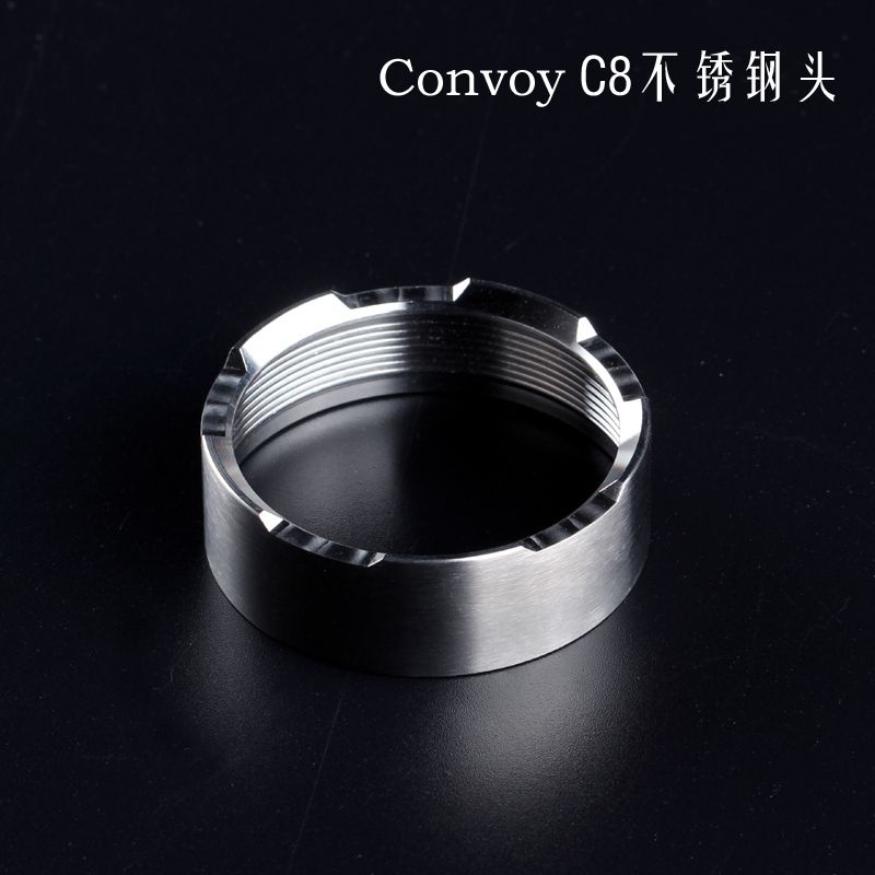 หัวโจมตีสําหรับ Convoy C8/C8 + / M21A ไฟฉายหัวโจมตีสแตนเลส 25.6 มม.