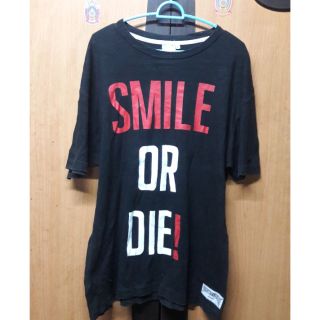 เสื้อยืดดำ 321Brand screen Smiles or Die