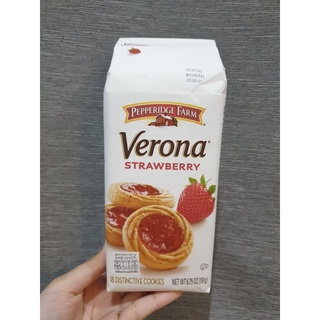 พร้อมส่ง !! เปปเปอร์ริดจ์ฟาร์ม คุกกี้เวโรนารสสตรอเบอร์รี่ 191 กรัม Pepperidge Farm Strawberry Cookies 191 g.