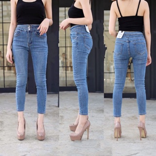Mystyle-7689 [S,M,LXL] 🔥งานป้าย🔥กางเกงยีนส์สกินนี่ งานสวยมาก ผ้าหนาคุณภาพดี ผ้ายืด
