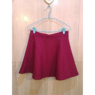 forever21 skirt สีแดง