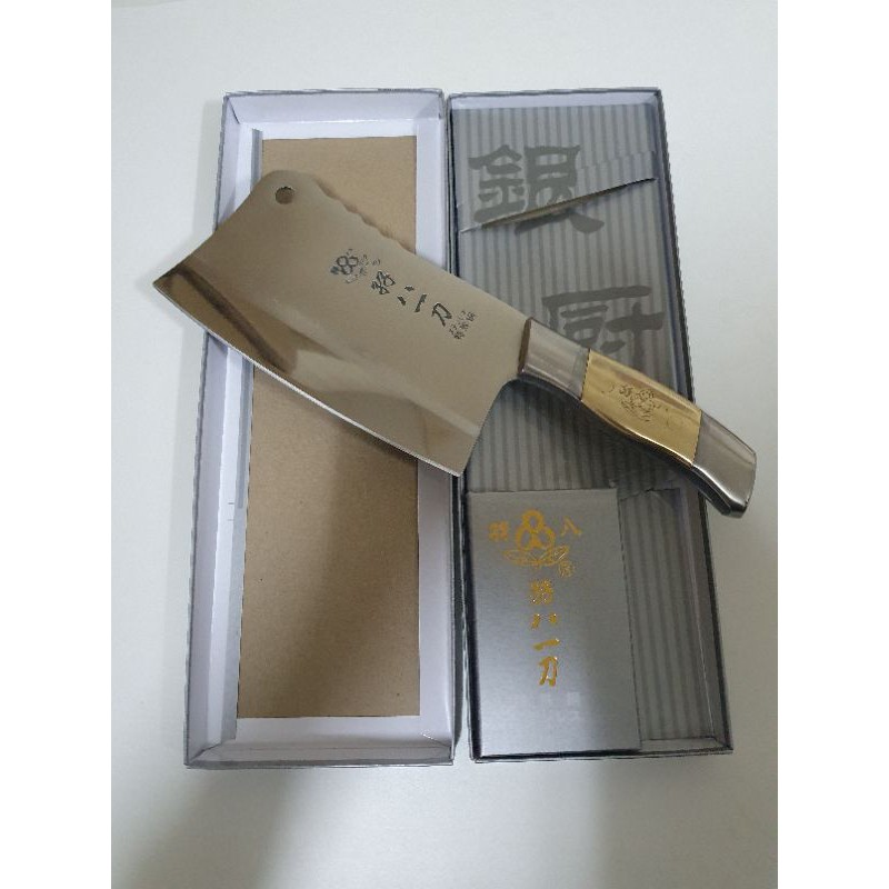 มีดทำครัว มีดปังตอสแตนเลส สับกระดูก หั่นเนื้อ เฉือนเนื้อ ด้ามทอง น้ำหนักพอดีมือ รุ่นขายดี