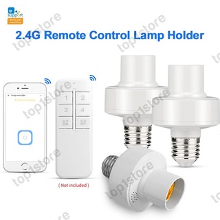 【ใหม่】 BASIC-2.4G Smart Home RM 2.4G Smart Light Socket E27 Lamp Holder Bluetooth Protocol eWeLink APP Control Remote control TOP1