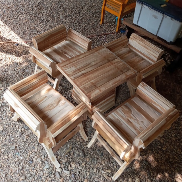 ส่งฟรี‼️(A14) ชุดโต๊ะรับแขก ไม้สักอบแห้ง แท้100% ราคาโรงงาน ❌สายใต้ขอเพิ่มราคาค่าขนส่งนะคะ❌