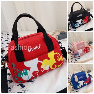 Fashion handbag พร้อมส่ง ! Anello Mickey แบบถือพร้อมสายสะพายข้าง