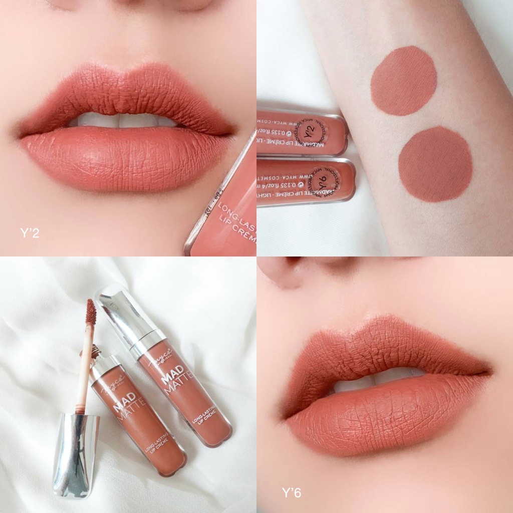 ( แพ็คคู่ 2 แท่ง ) MYCA ULTRA MATTE LIP CREAM ลิปกลอส ไมก้า แมดแมททฺ์ ขนาด 4ml ของแท้ 100 %