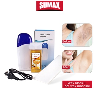 ชุดแว็กซ์กำจัดขน SUMAX 3 in 1 เครื่องเป่าแว็กซ์มือถือ 100g แว็กซ์กำจัดขน + แท่งกำจัดขน 10 อัน 500g