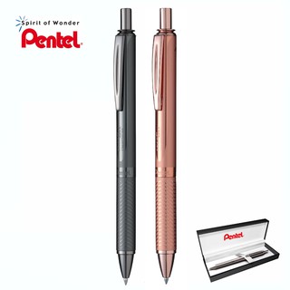 Pentel ปากกาโรลเลอร์ เพนเทล Energel Sterling 0.7mm รุ่น BL407 ด้ามอัลลอยด์ [หมึกสีดำ]