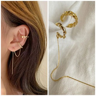 ต่างหูหนีบแฟชั่นเซ็ท • Gold Chain Ear Cuff