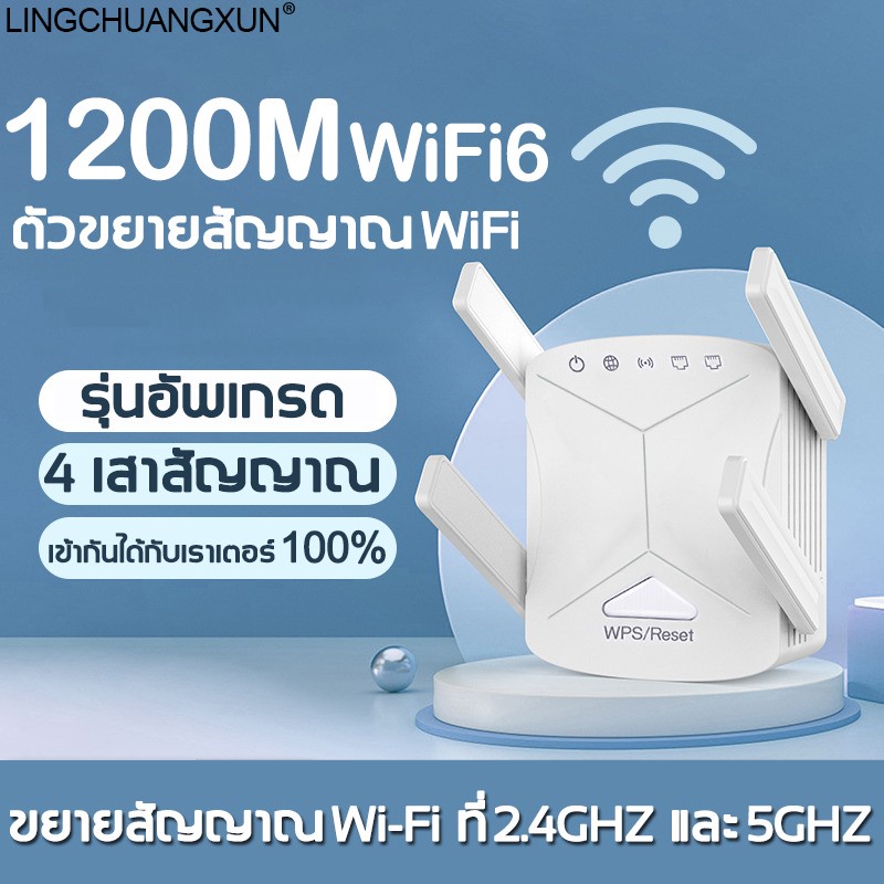 Wi-Fi Amplifier Pro1200M ตัวขยายสัญญาณ wifi กระจายและขจัดจุดอับสัญญาณ ใช้อินเทอร์เน็ตลื่นไหลไม่สะดุด