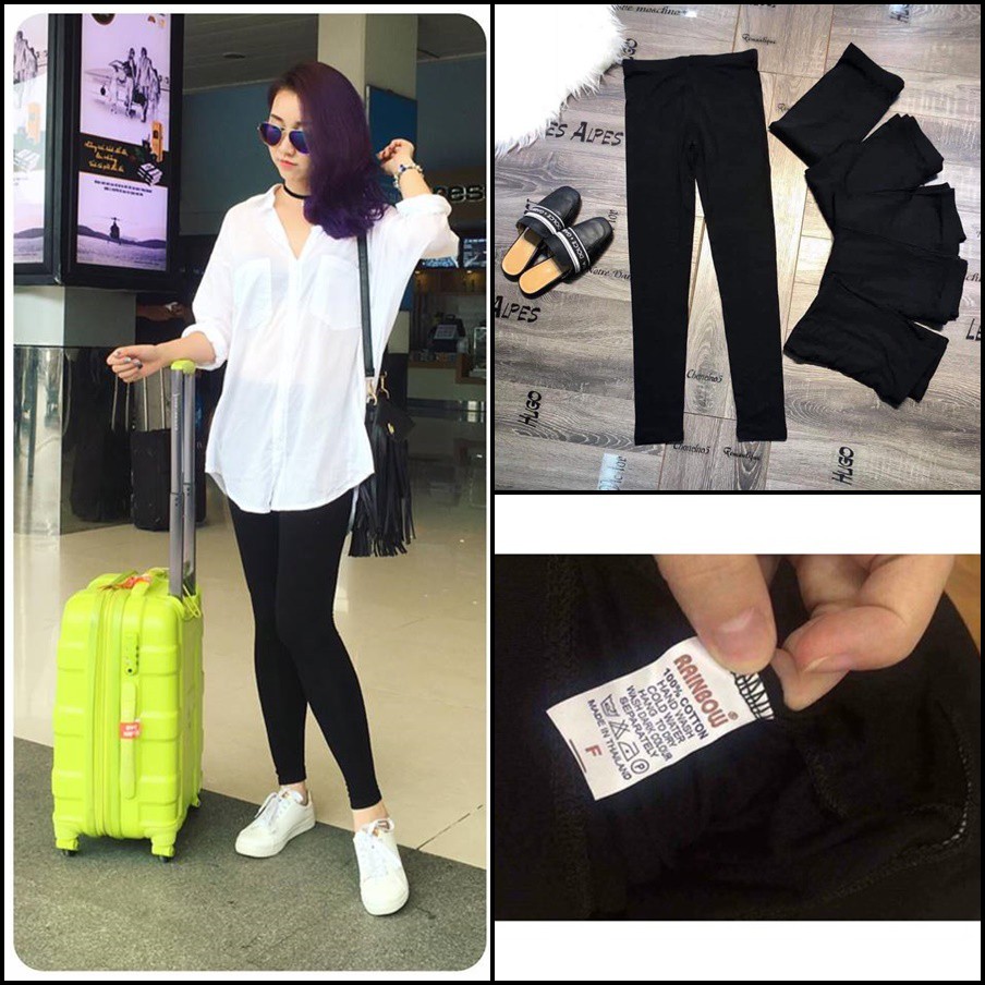 เลกกิ้งไทยเรนโบว์สีดํา QL001 - QL008 | ร้านค้าเวียดนาม