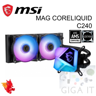 MSI CPU Cooler MAG CORELIQUID C240 ARGB (LGA 1700, LGA 1718, AM5, AM4) ประกันศูนย์ 3 ปี