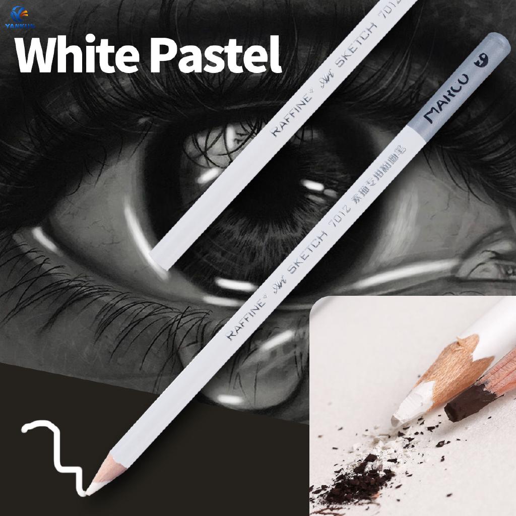 1 Piece of White Sketch Pen For Studio Student Drawing High-gloss Charcoal Pencil