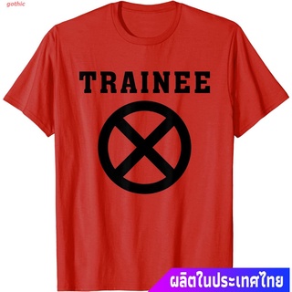 เสื้อยืดลำลอง Marvel Deadpool Wade Wilson X-Force Trainee Outline T-Shirt Mens Womens T-shirts