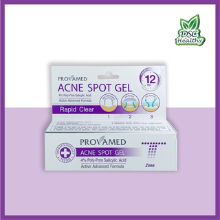 PROVAMED ACNE SPOT GEL Rapid Clear 10g. เจลแต้มสิวสูตรเร่งด่วน