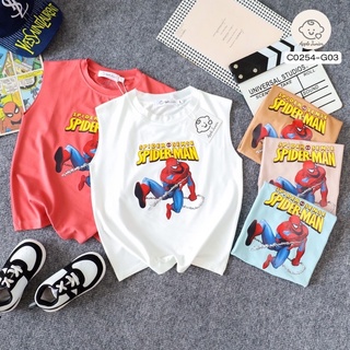 เสื้อกล้ามเด็ก ลายspider-man ผ้าคอตตอนนิ่ม