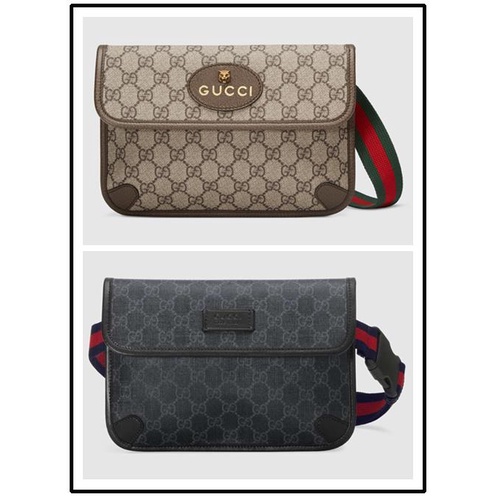 Gucci / new / GG Supreme canvas belt bag / shoulder bag / กระเป๋าสะพายข้าง กระเป๋าคาดหน้าอก ของแท้ 100%