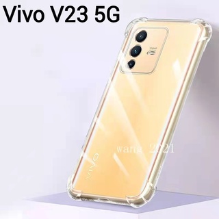 V23(พร้อมส่งในไทย)เคสTPUใสกันกระแทกแบบคลุมกล้องVivo V23 5G