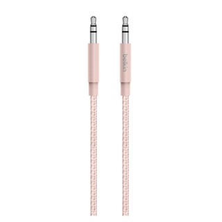 BELKIN AUX CABLE (สายออดิโอ) BRAIDED 1.2 METER [AV10164BT04-C00] (ROSE GOLD)