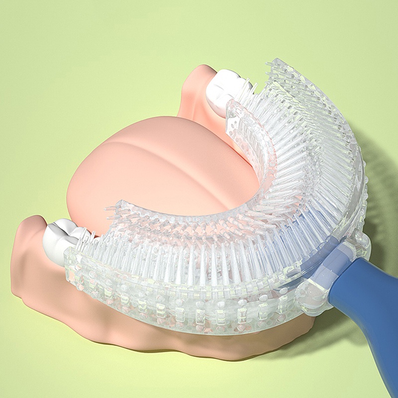 แปรงสีฟันซิลิโคนรูปตัวยูสําหรับเด็ก 2-12 ปี - รูปที่ 2